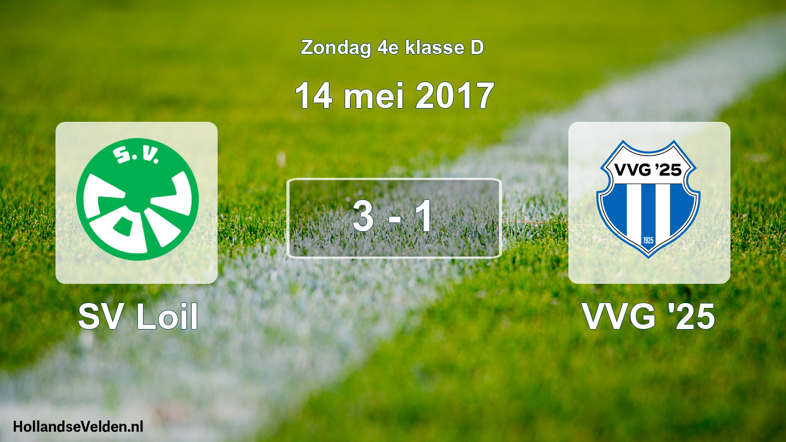 Total number of matches played: SV Loil - VVG '25 3 - 1 (14 May 2017)