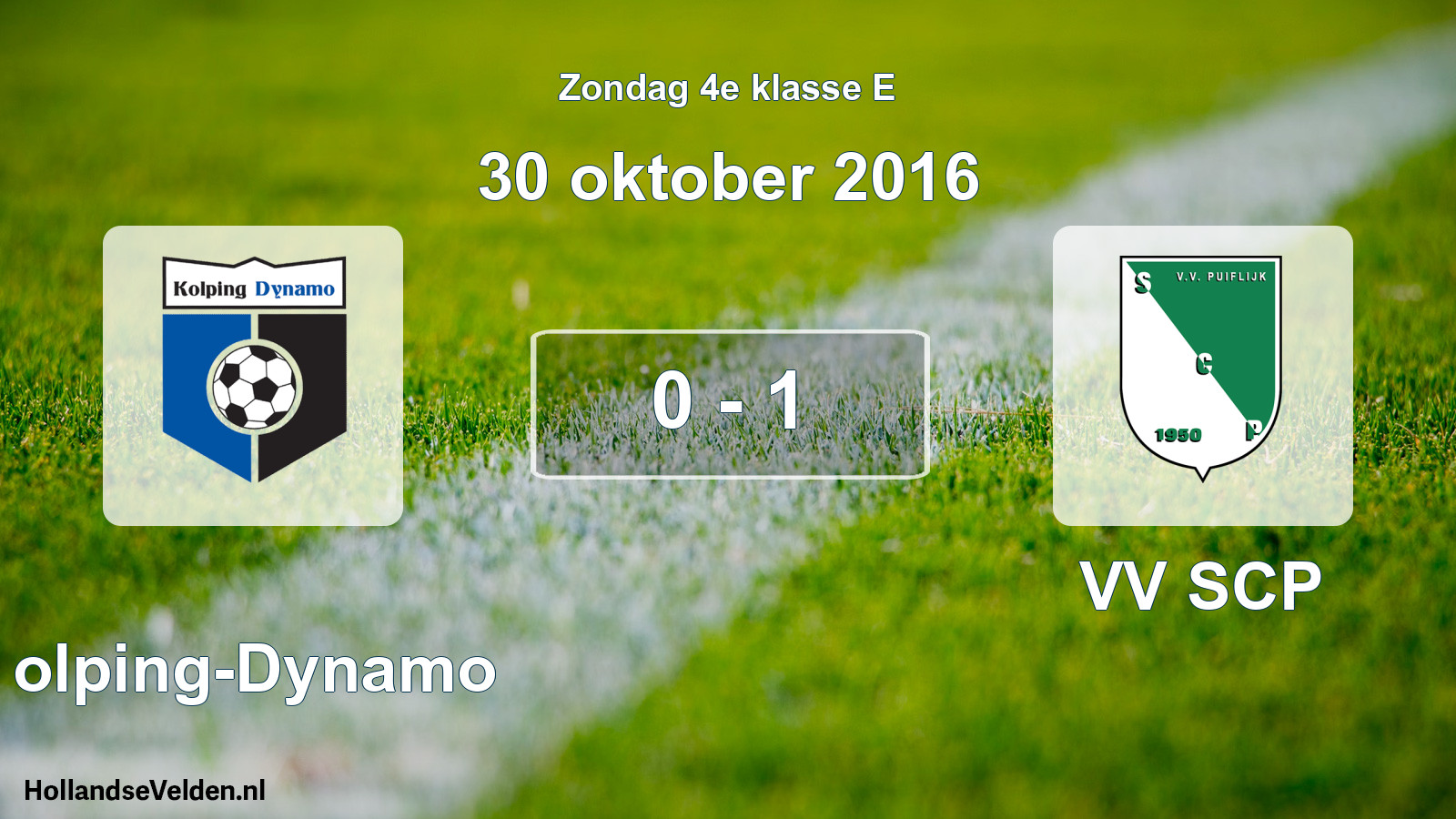 Total number of matches played: Kolping-Dynamo - VV SCP 0 - 1 (30 October 2016)