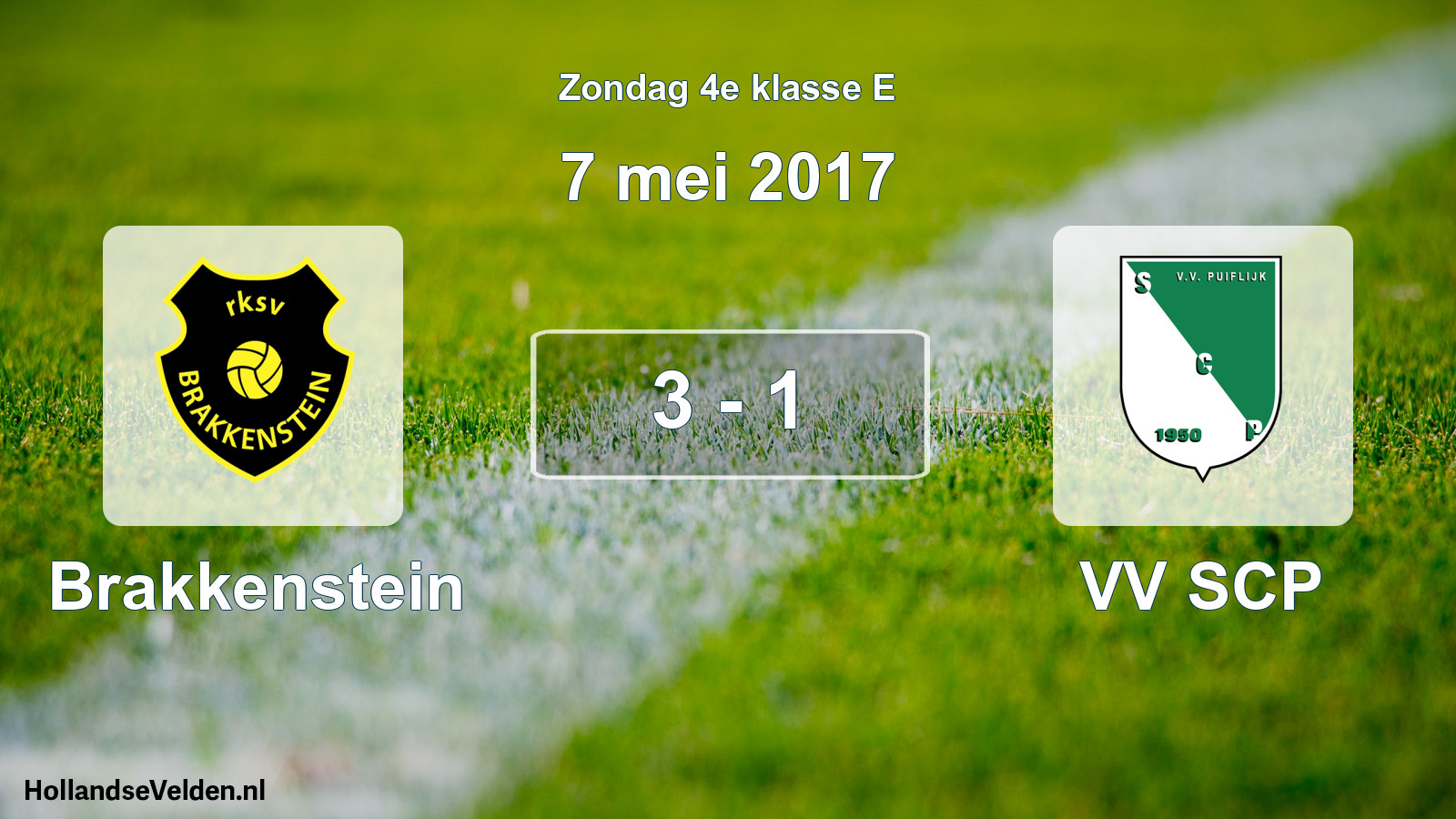 Total number of matches played: Brakkenstein - VV SCP 3 - 1 (7 May 2017)