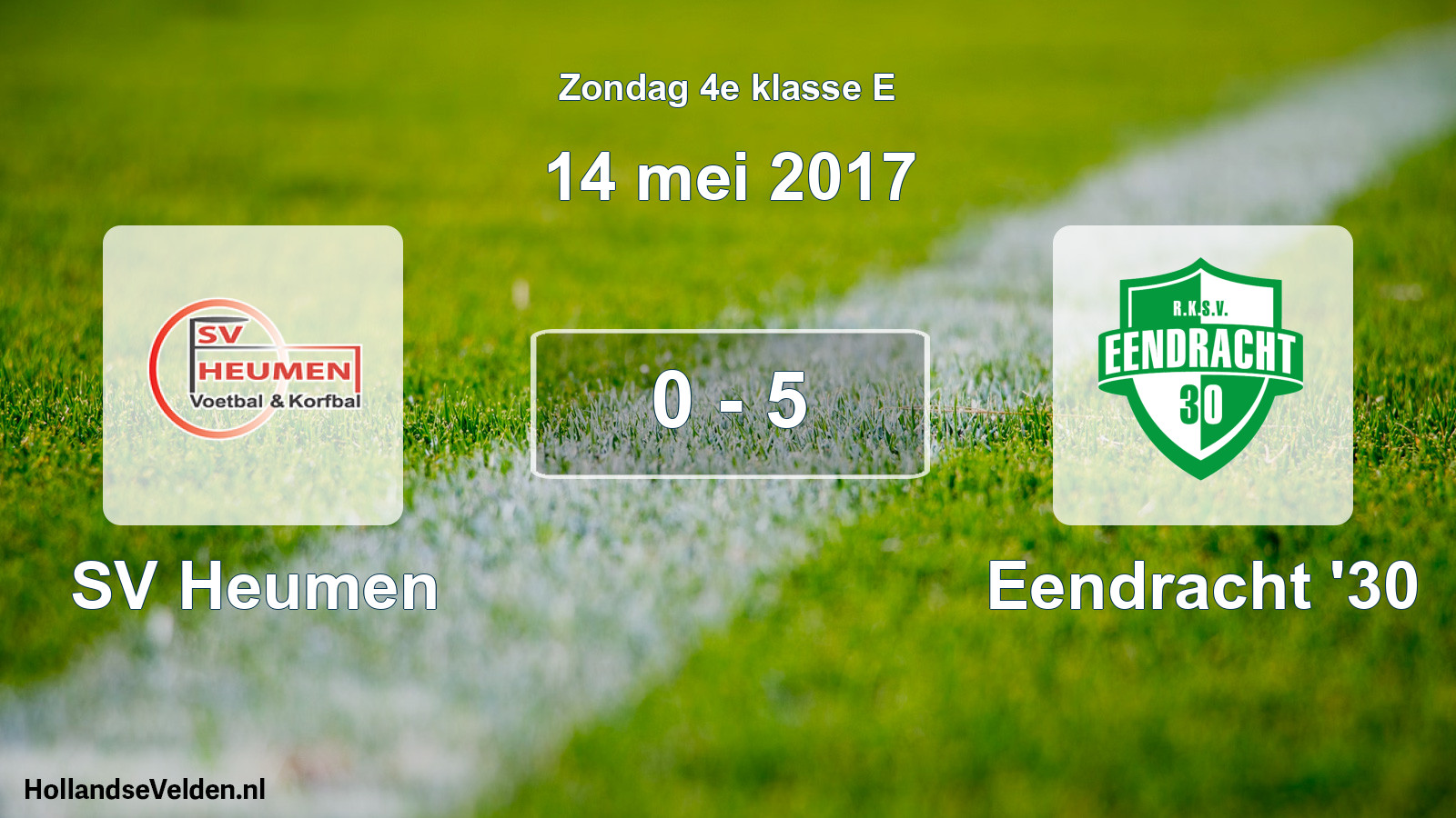 Total number of matches played: SV Heumen - Eendracht '30 0 - 5 (14 May 2017)