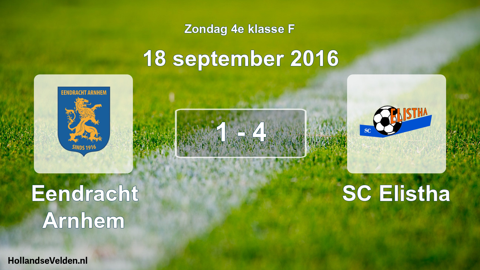 Total number of matches played: Eendracht Arnhem - SC Elistha 1 - 4 (18 September 2016)