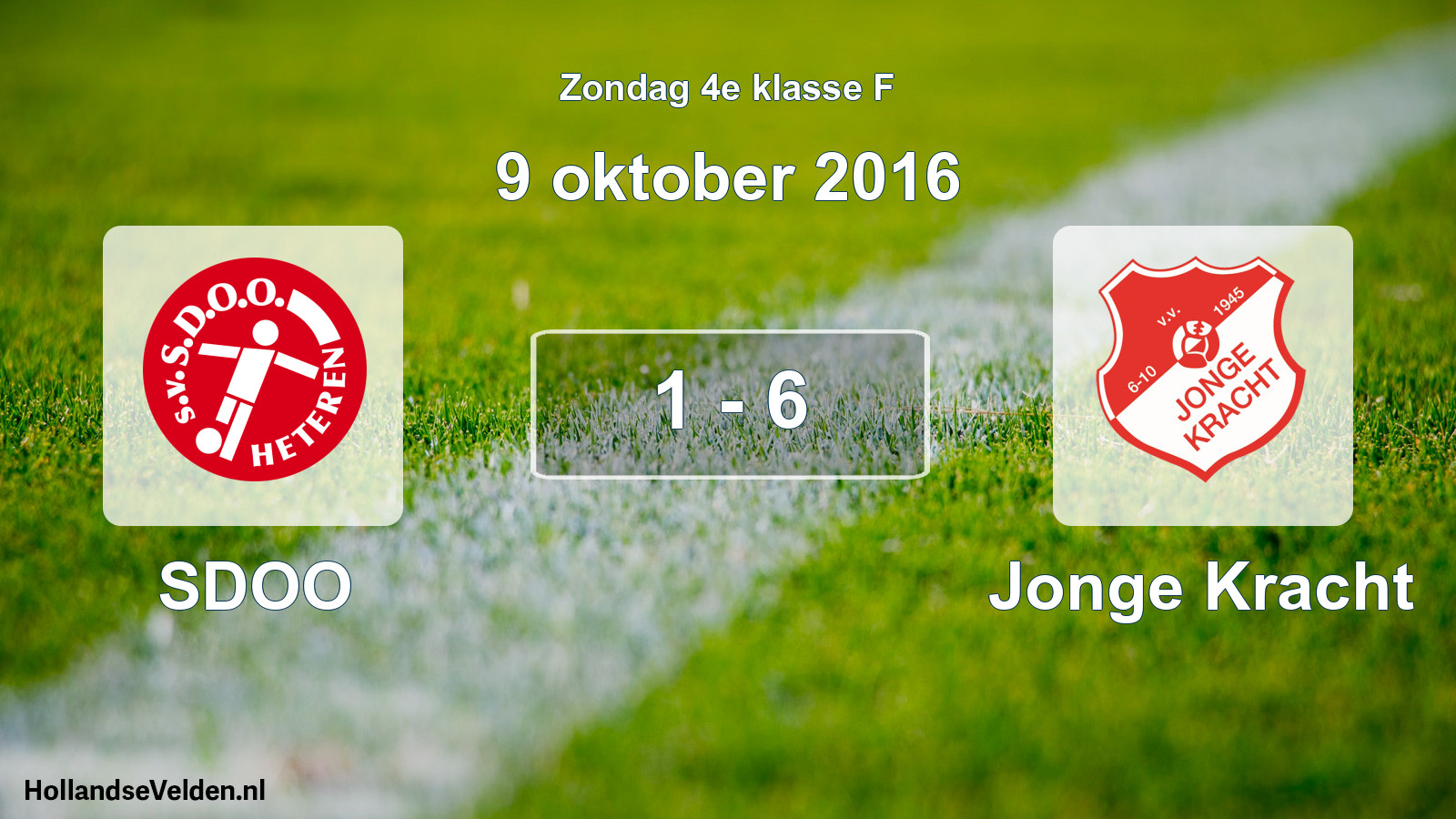 Total number of matches played: SDOO - Jonge Kracht 1 - 6 (9 October 2016)