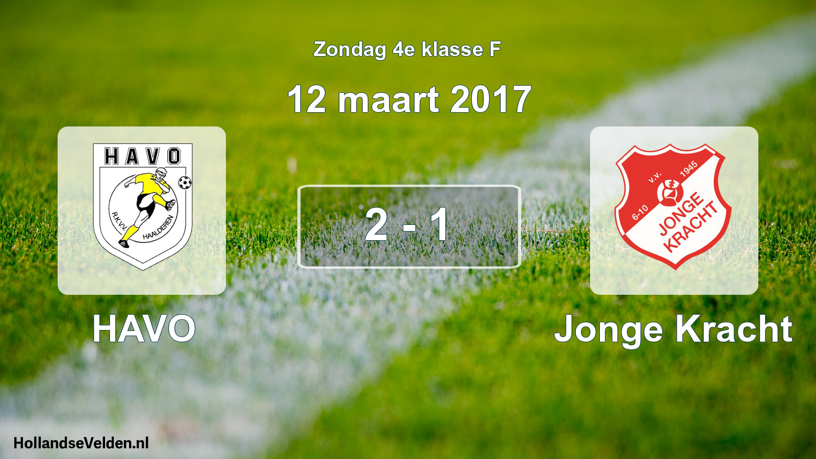 Total number of matches played: HAVO - Jonge Kracht 2 - 1 (12 March 2017)