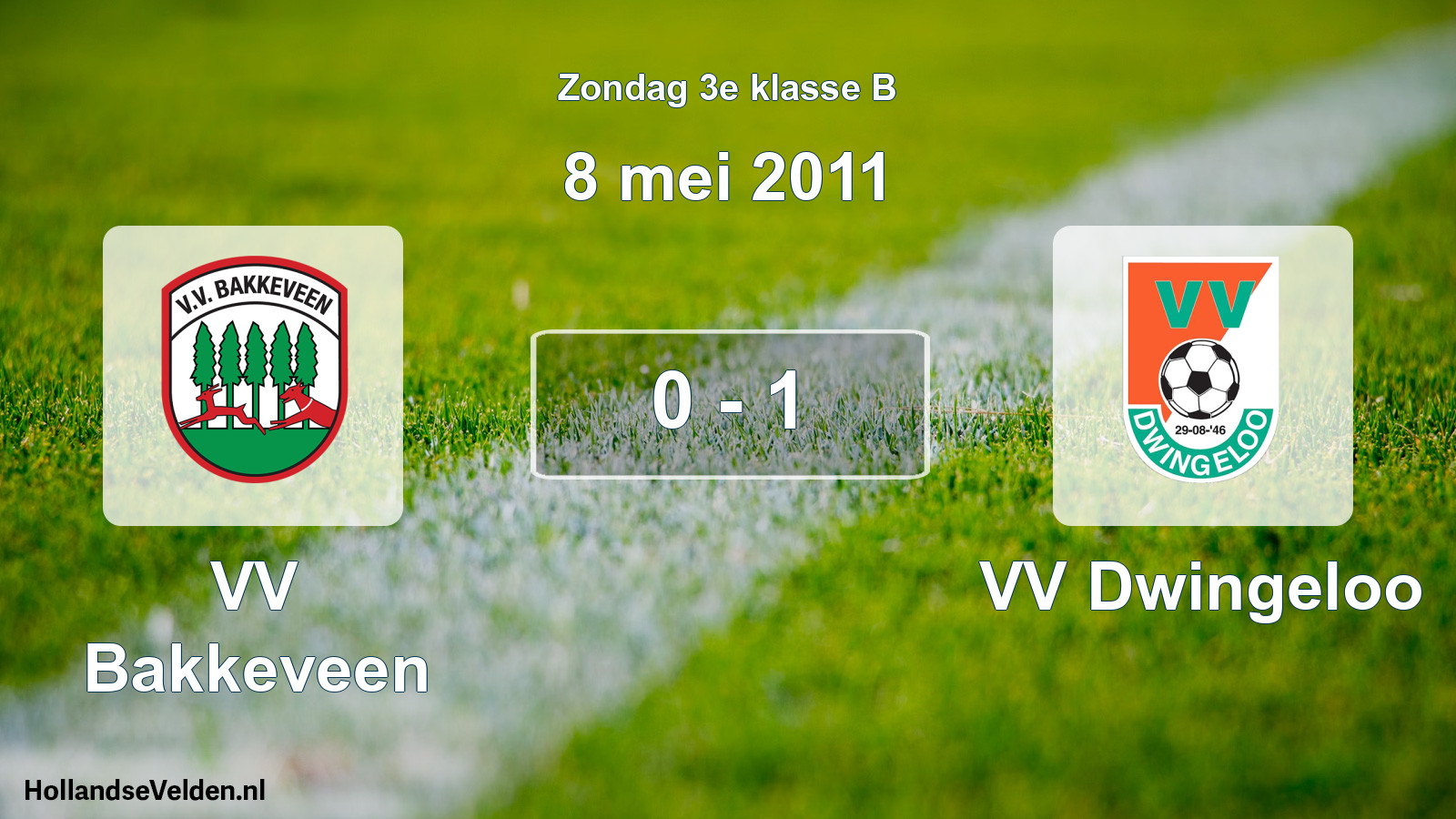 Total number of matches played: VV Bakkeveen - VV Dwingeloo 0 - 1 (8 May 2011)
