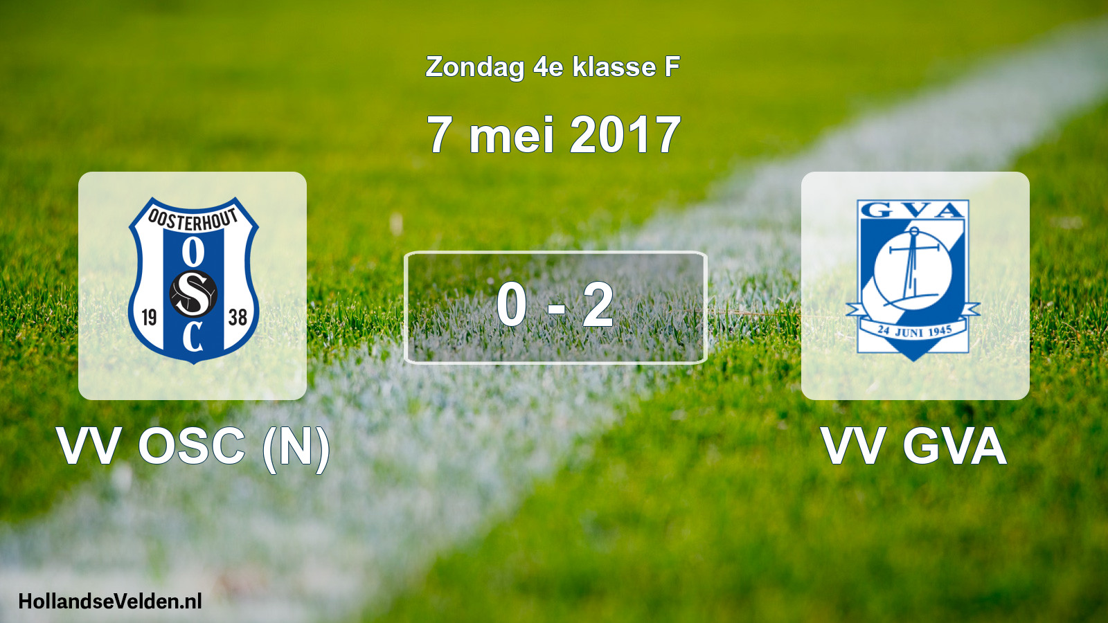 Total number of matches played: VV OSC (N) - VV GVA 0 - 2 (7 May 2017)