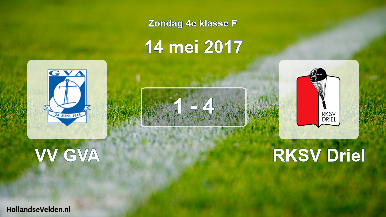 Total number of matches played: VV GVA - RKSV Driel 1 - 4 (14 May 2017)