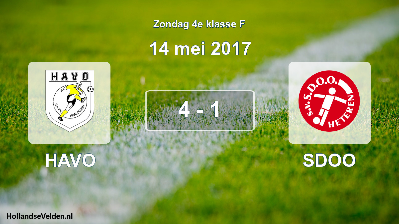 Total number of matches played: HAVO - SDOO 4 - 1 (14 May 2017)