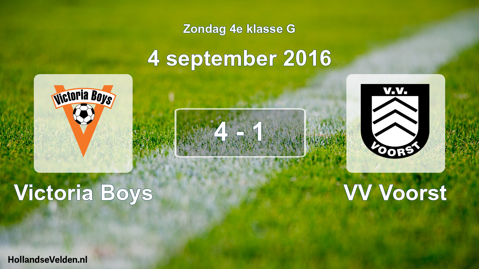 Total number of matches played: Victoria Boys - VV Voorst 4 - 1 (4 September 2016)