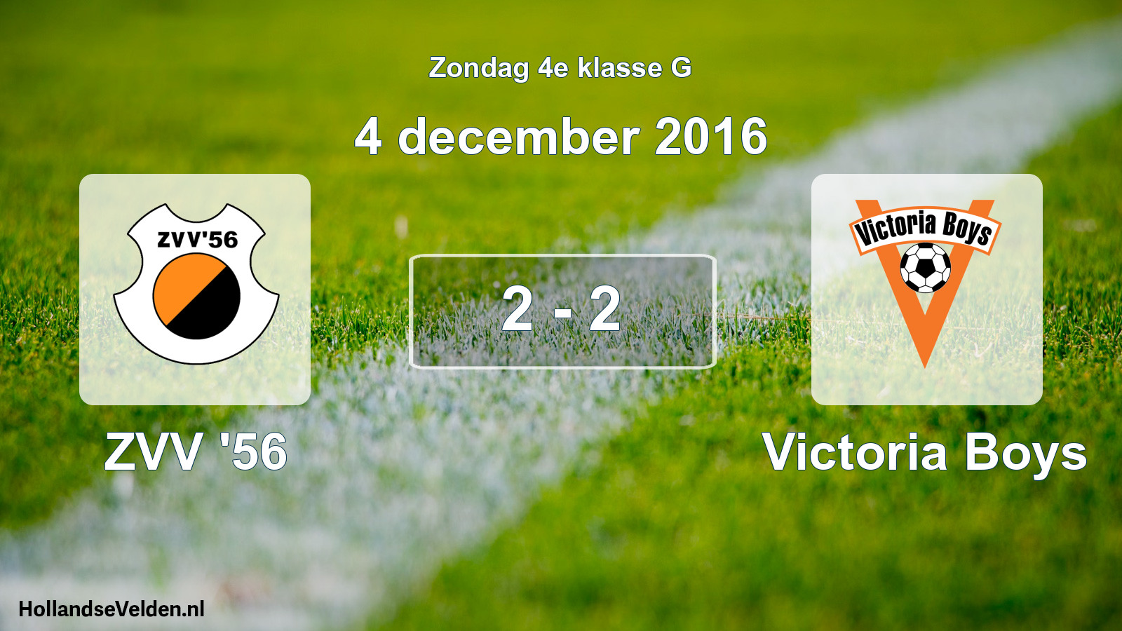 Total number of matches played: ZVV '56 - Victoria Boys 2 - 2 (4 December 2016)