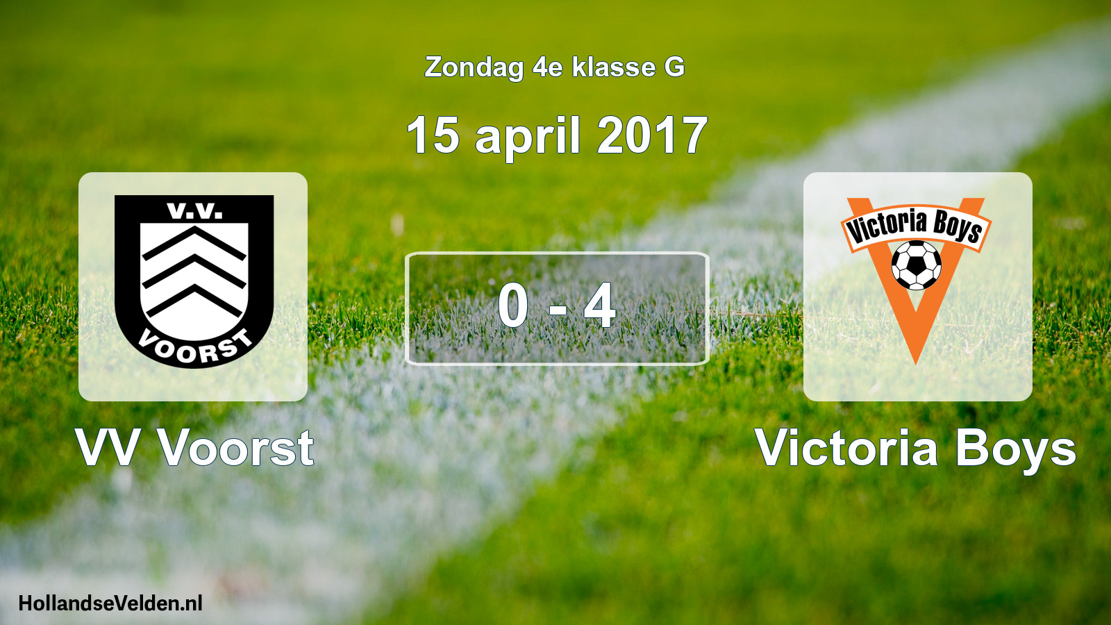 Total number of matches played: VV Voorst - Victoria Boys 0 - 4 (15 April 2017)