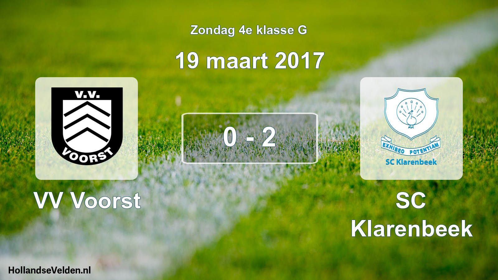 Total number of matches played: VV Voorst - SC Klarenbeek 0 - 2 (19 March 2017)