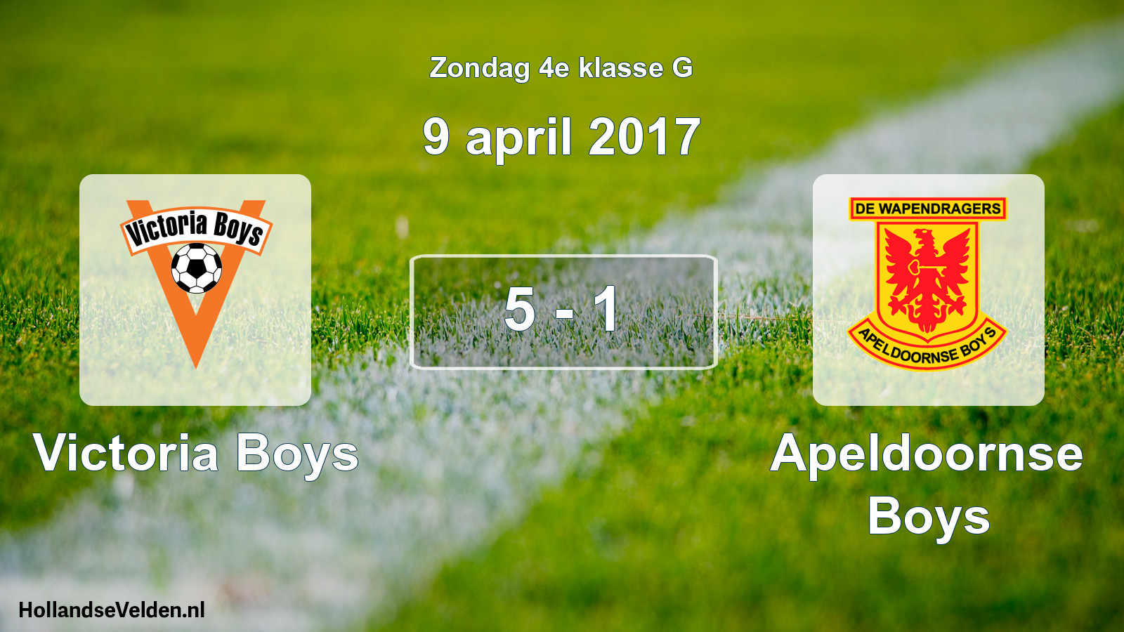 Total number of matches played: Victoria Boys - Apeldoornse Boys 5 - 1 (9 April 2017)
