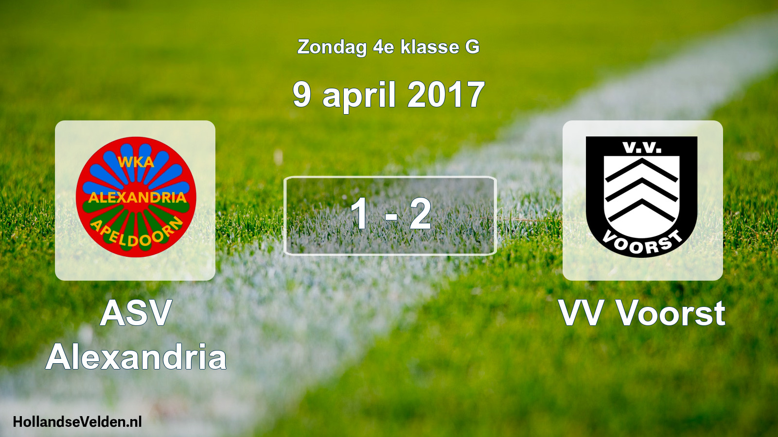 Total number of matches played: ASV Alexandria - VV Voorst 1 - 2 (9 April 2017)
