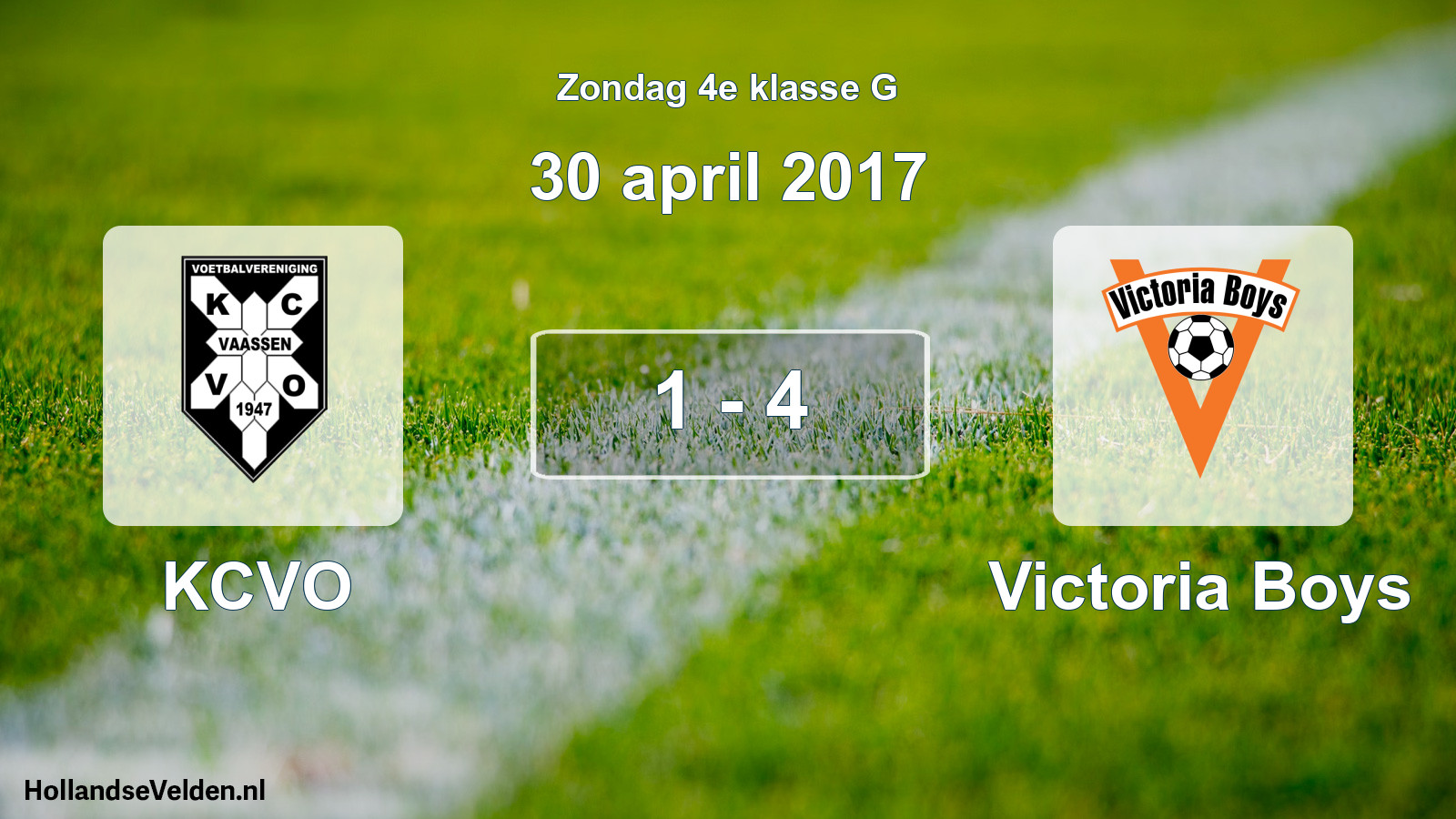 Total number of matches played: KCVO - Victoria Boys 1 - 4 (30 April 2017)
