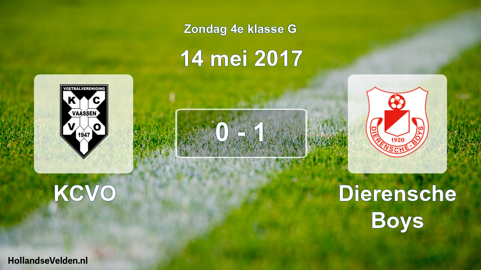 Total number of matches played: KCVO - Dierensche Boys 0 - 1 (14 May 2017)