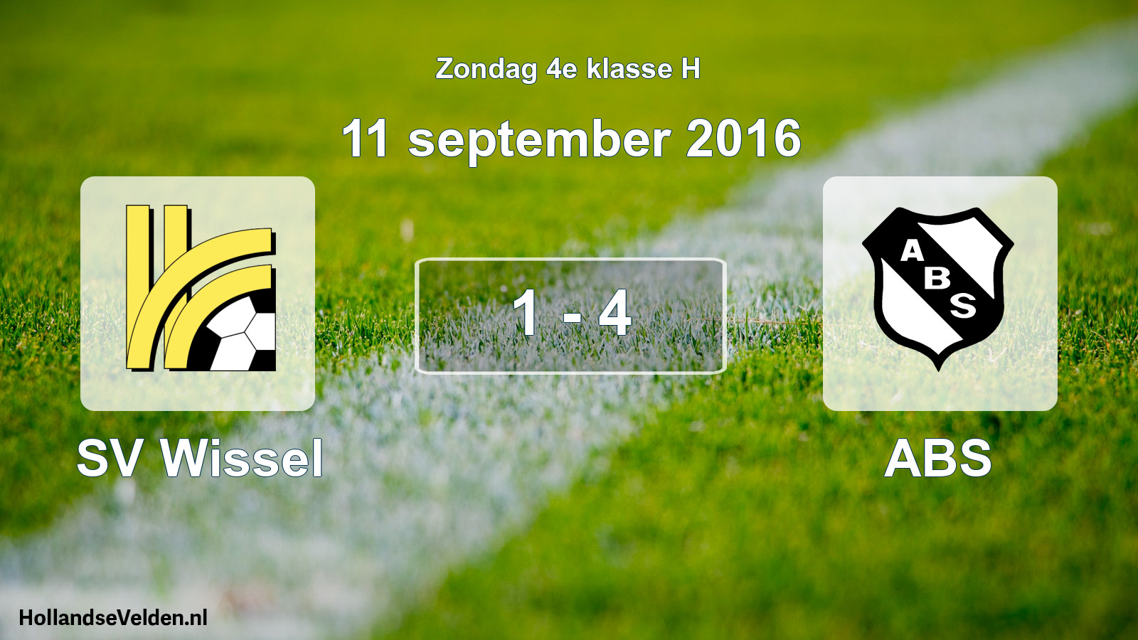 Total number of matches played: SV Wissel - ABS 1 - 4 (11 September 2016)