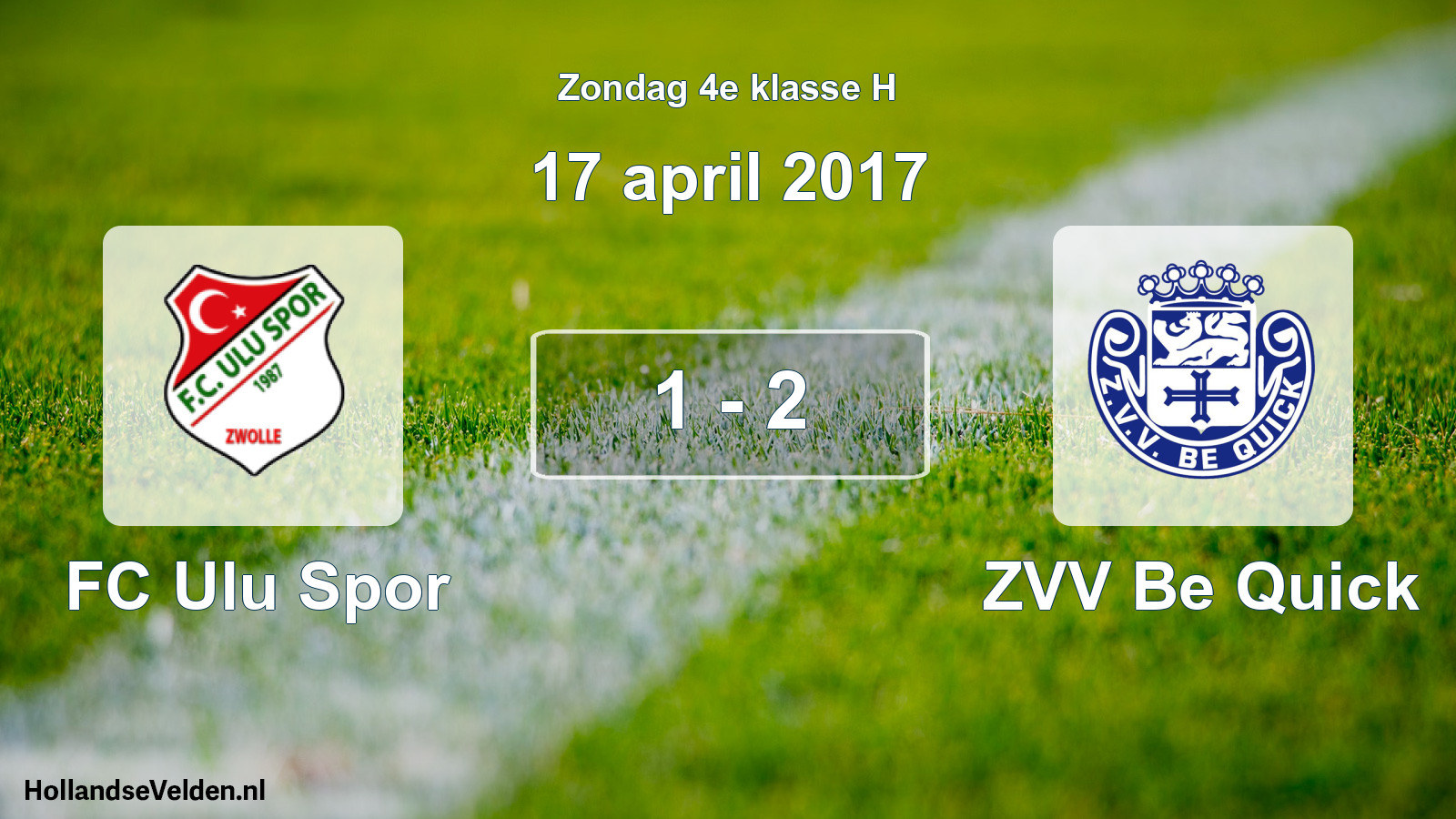 Total number of matches played: FC Ulu Spor - ZVV Be Quick 1 - 2 (17 April 2017)