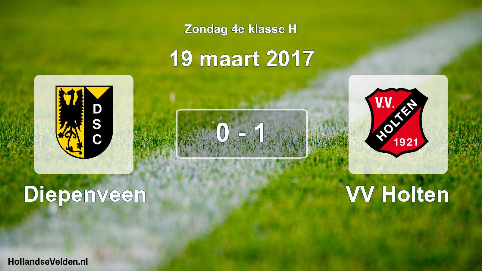 Total number of matches played: Diepenveen - VV Holten 0 - 1 (19 March 2017)