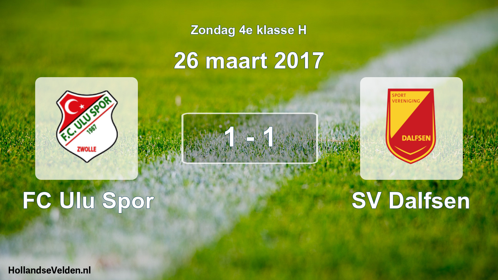 Total number of matches played: FC Ulu Spor - SV Dalfsen 1 - 1 (26 March 2017)