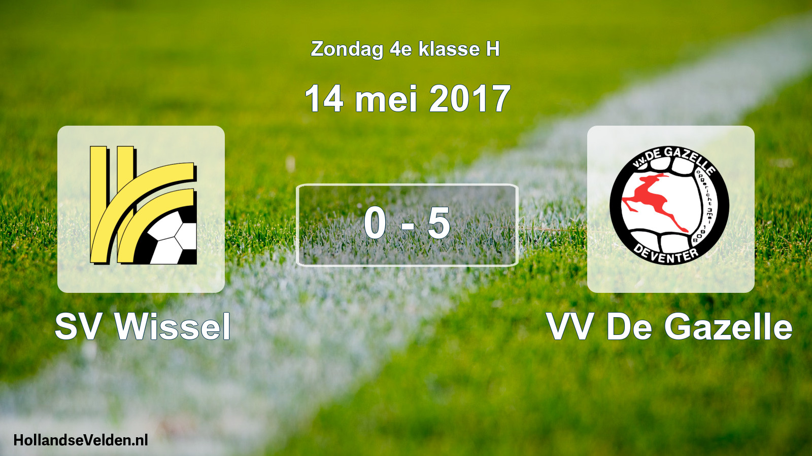Total number of matches played: SV Wissel - VV De Gazelle 0 - 5 (14 May 2017)