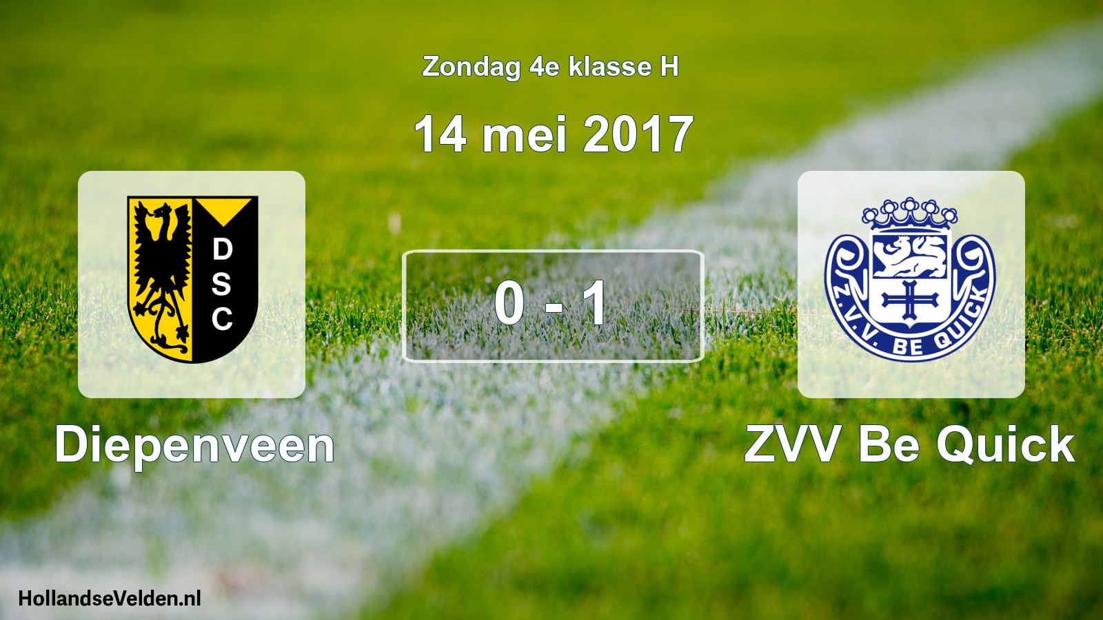 Total number of matches played: Diepenveen - ZVV Be Quick 0 - 1 (14 May 2017)