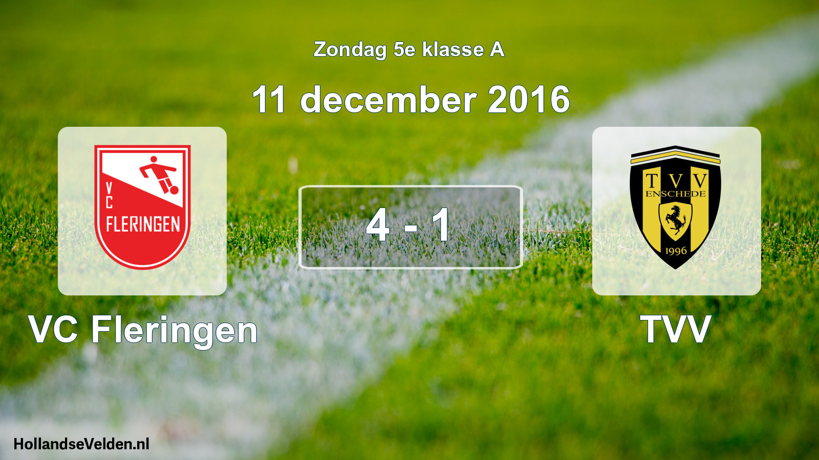 Total number of matches played: VC Fleringen - TVV 4 - 1 (11 December 2016)