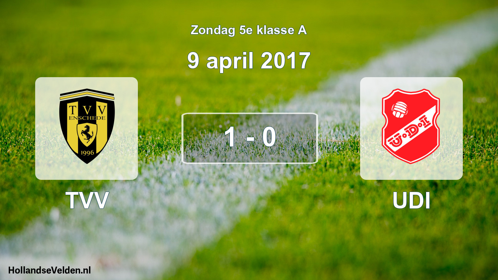 Total number of matches played: TVV - UDI 1 - 0 (9 April 2017)