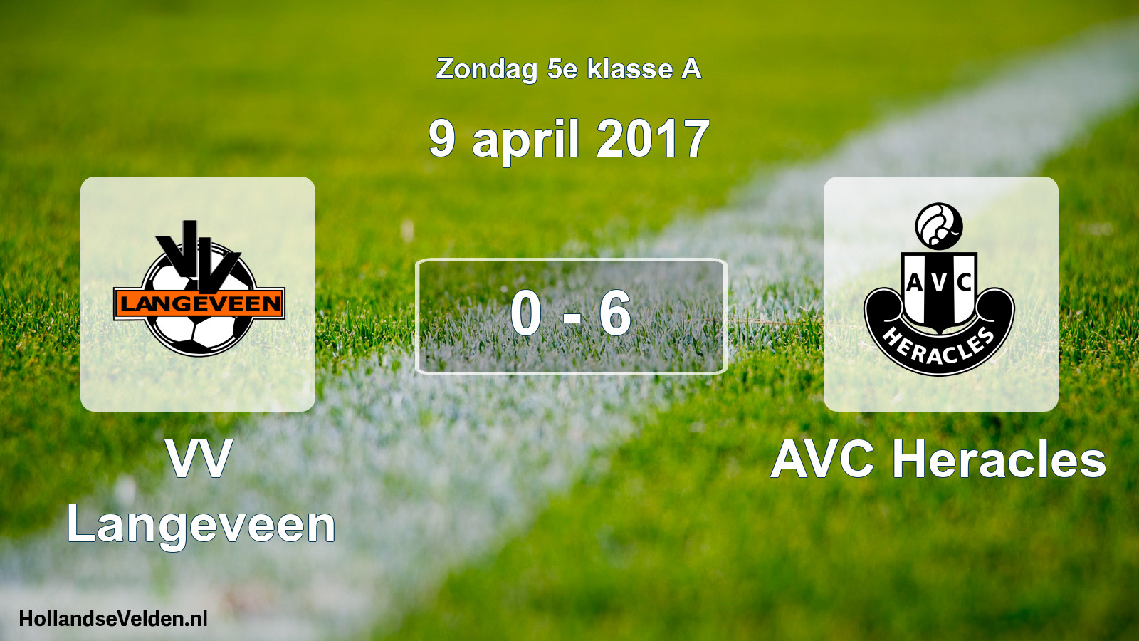 Total number of matches played: VV Langeveen - AVC Heracles 0 - 6 (9 April 2017)
