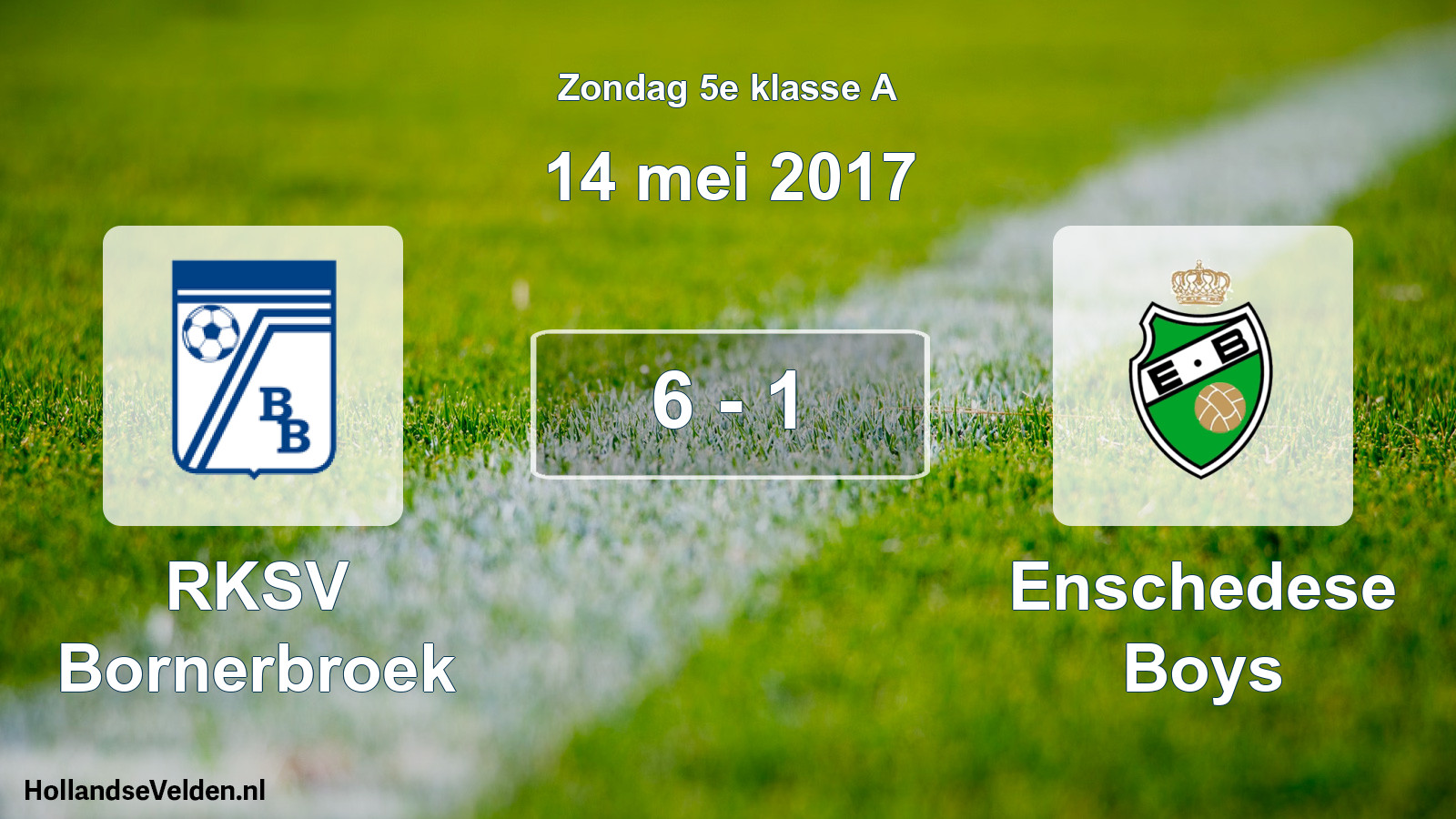 Total number of matches played: RKSV Bornerbroek - Enschedese Boys 6 - 1 (14 May 2017)