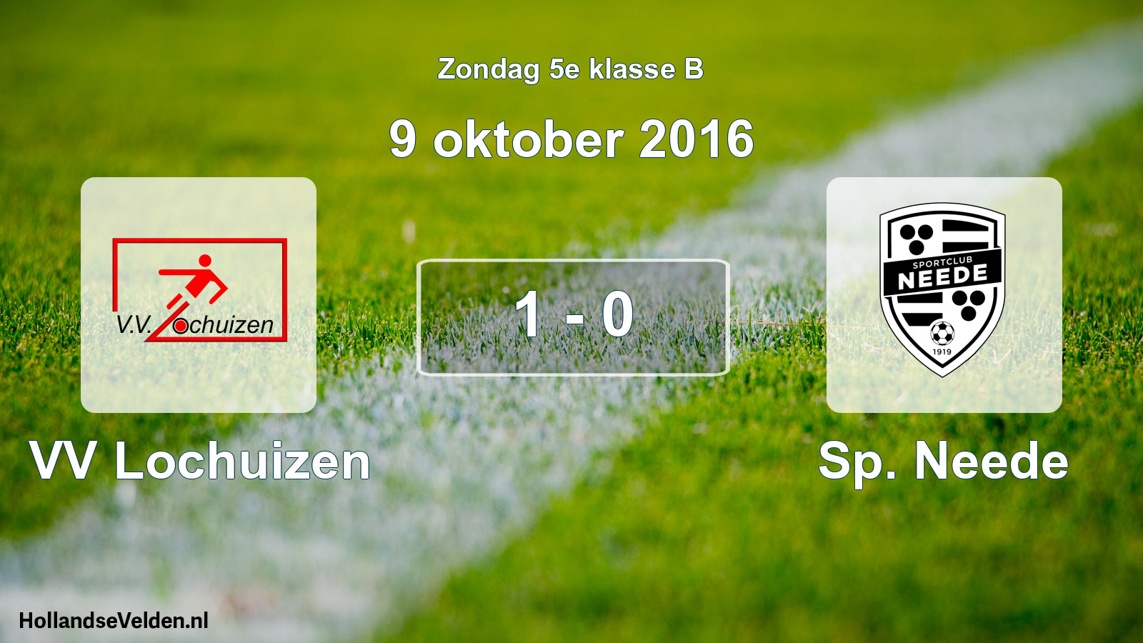 Total number of matches played: VV Lochuizen - Sp. Neede 1 - 0 (9 October 2016)
