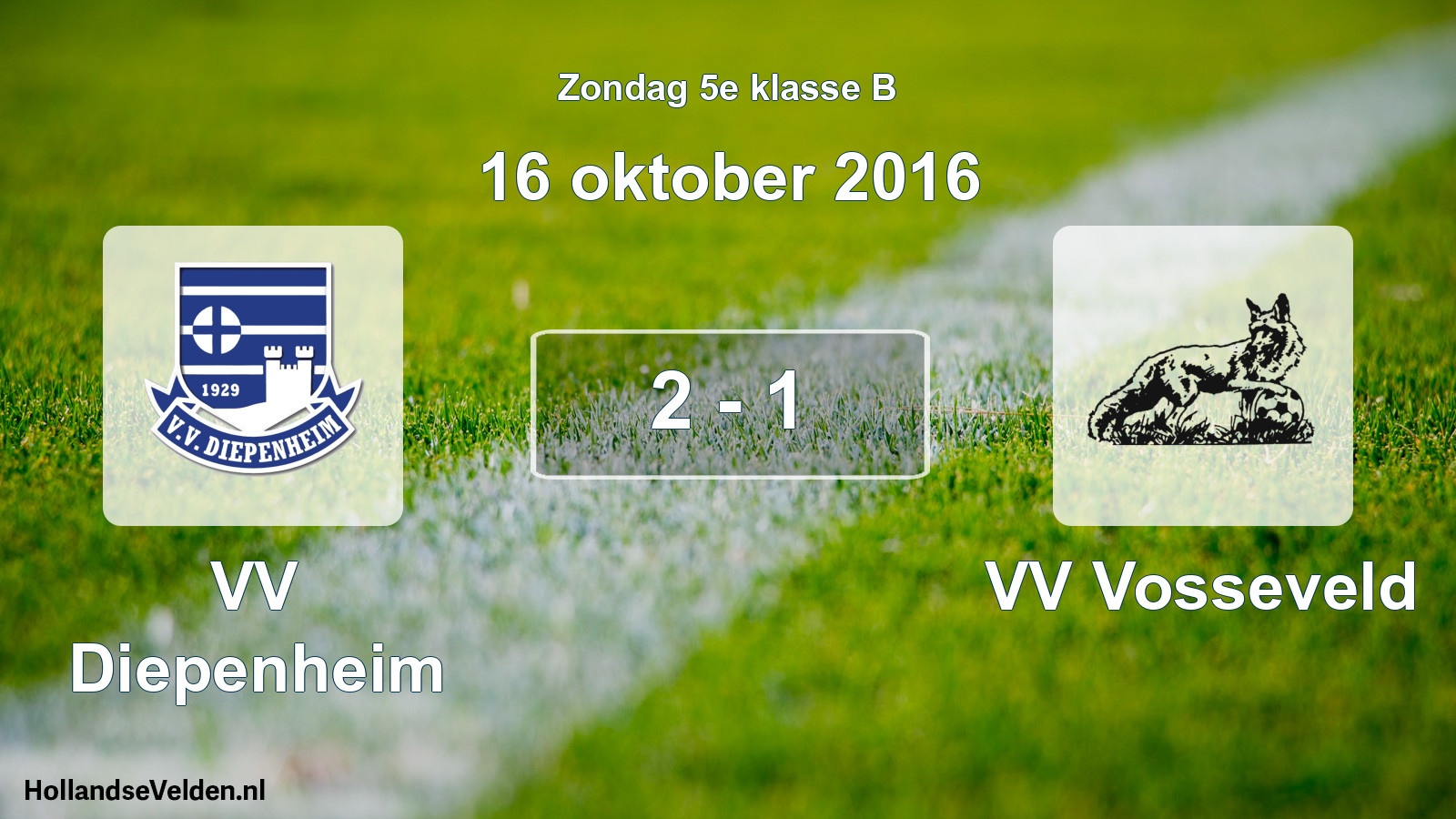 Total number of matches played: VV Diepenheim - VV Vosseveld 2 - 1 (16 October 2016)