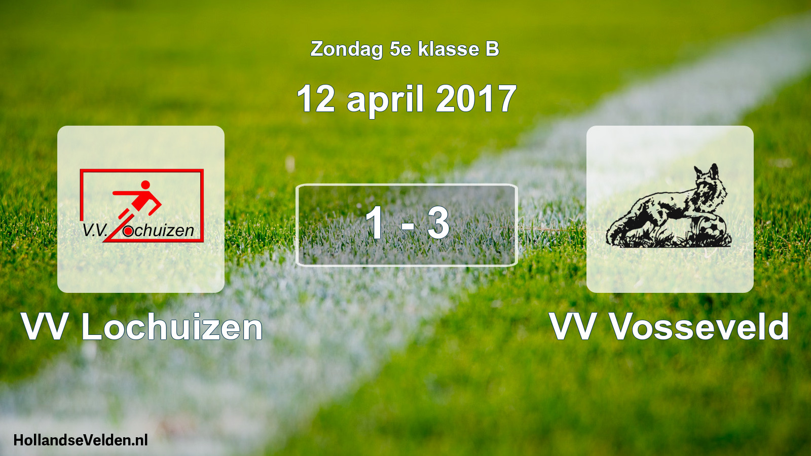 Total number of matches played: VV Lochuizen - VV Vosseveld 1 - 3 (12 April 2017)