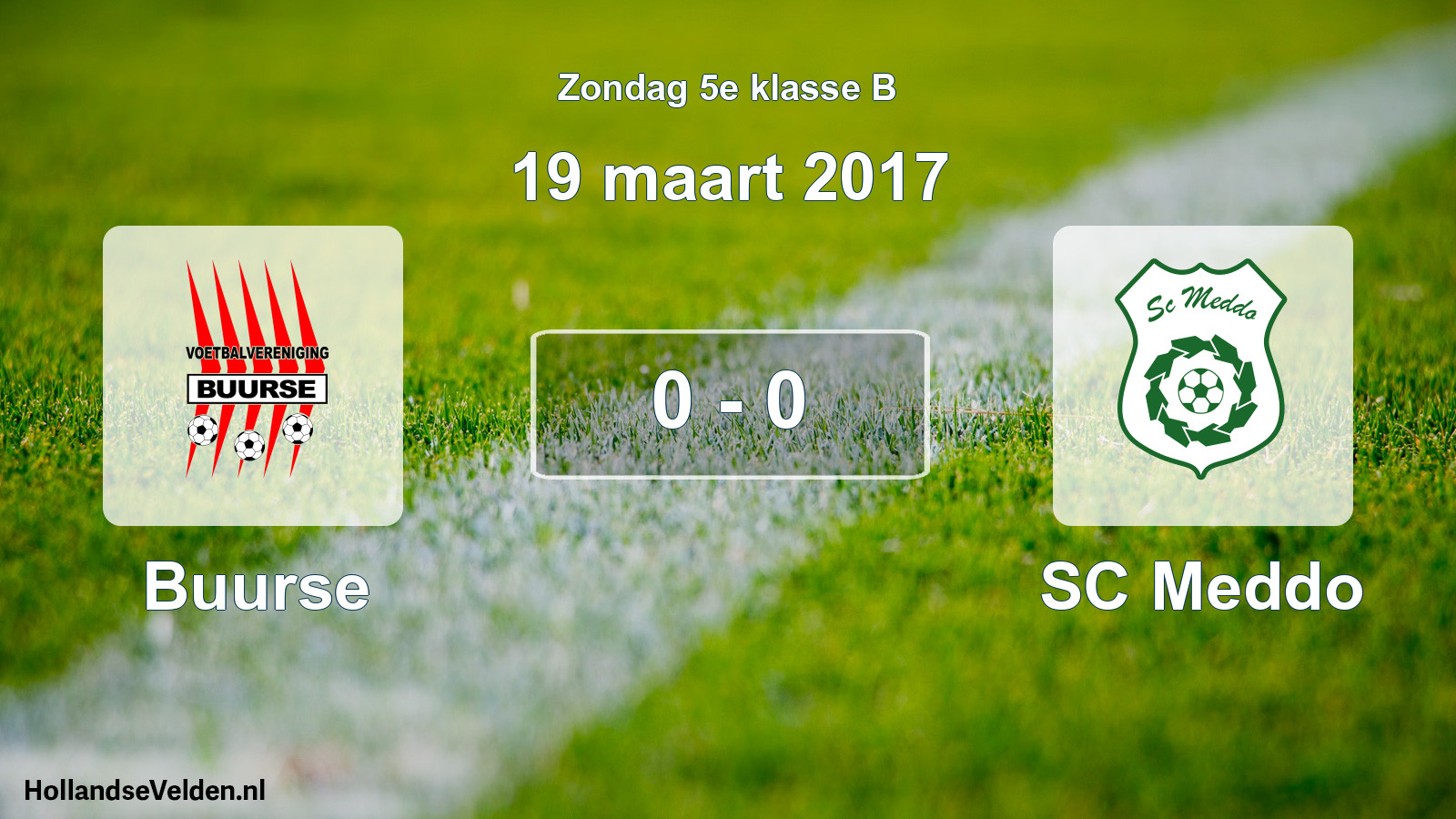 Total number of matches played: Buurse - SC Meddo 0 - 0 (19 March 2017)