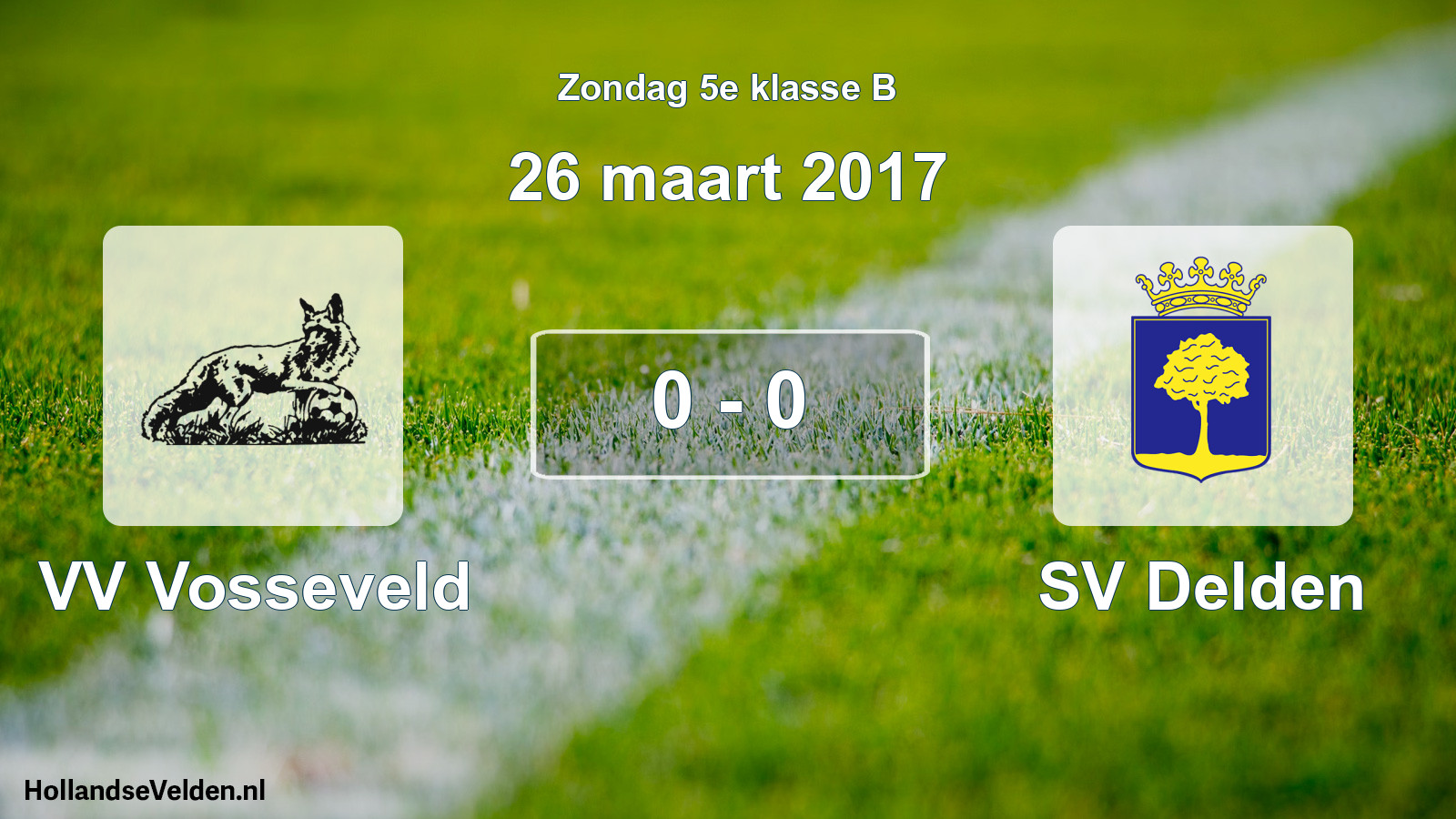 Total number of matches played: VV Vosseveld - SV Delden 0 - 0 (26 March 2017)