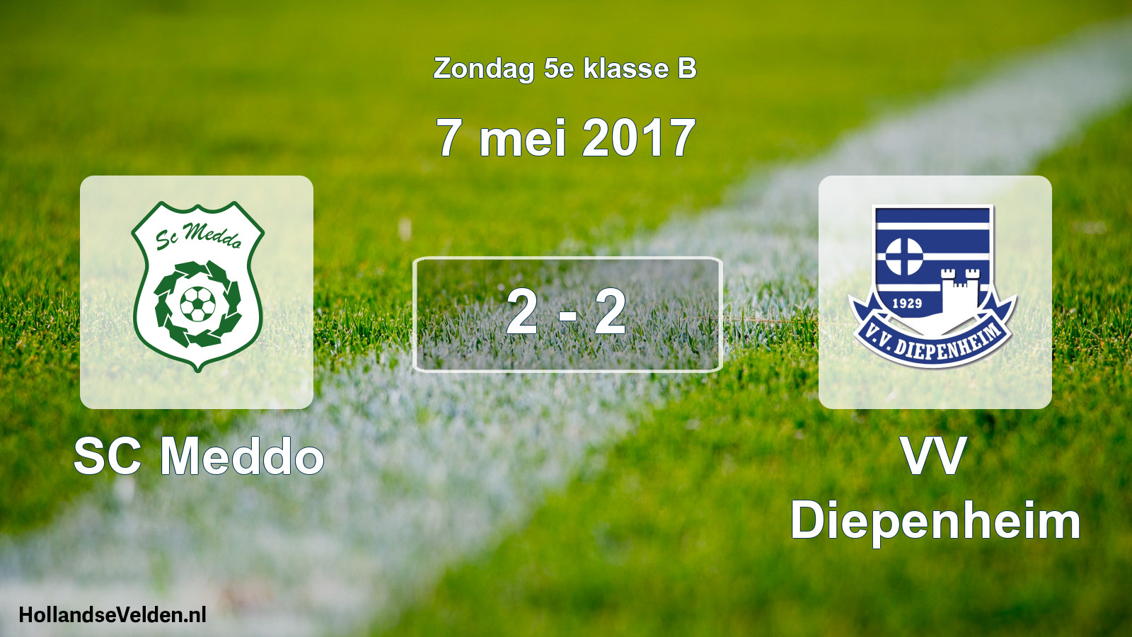 Total number of matches played: SC Meddo - VV Diepenheim 2 - 2 (7 May 2017)