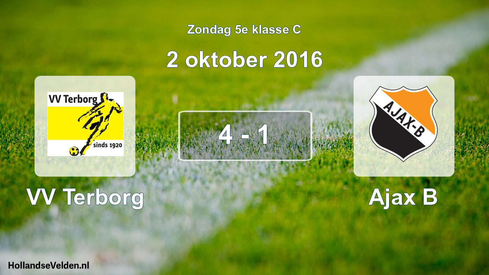 Total number of matches played: VV Terborg - Ajax B 4 - 1 (2 October 2016)