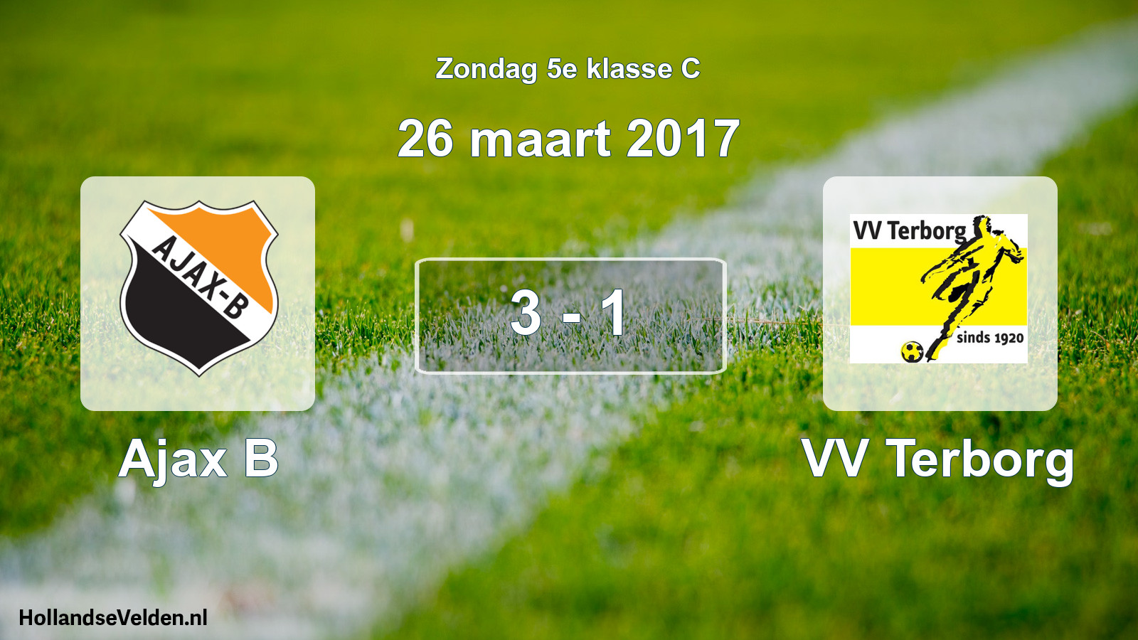 Total number of matches played: Ajax B - VV Terborg 3 - 1 (26 March 2017)