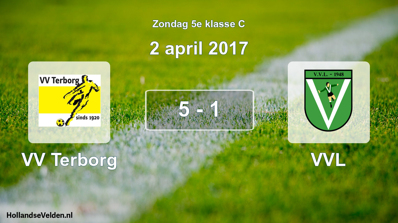 Total number of matches played: VV Terborg - VVL 5 - 1 (2 April 2017)