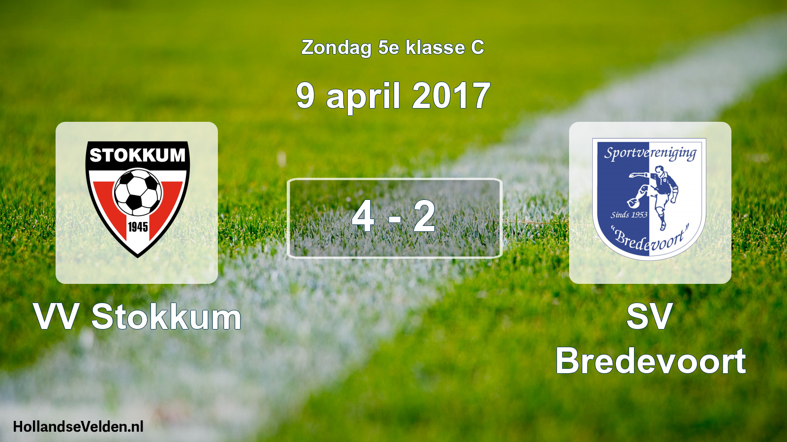 Total number of matches played: VV Stokkum - SV Bredevoort 4 - 2 (9 April 2017)