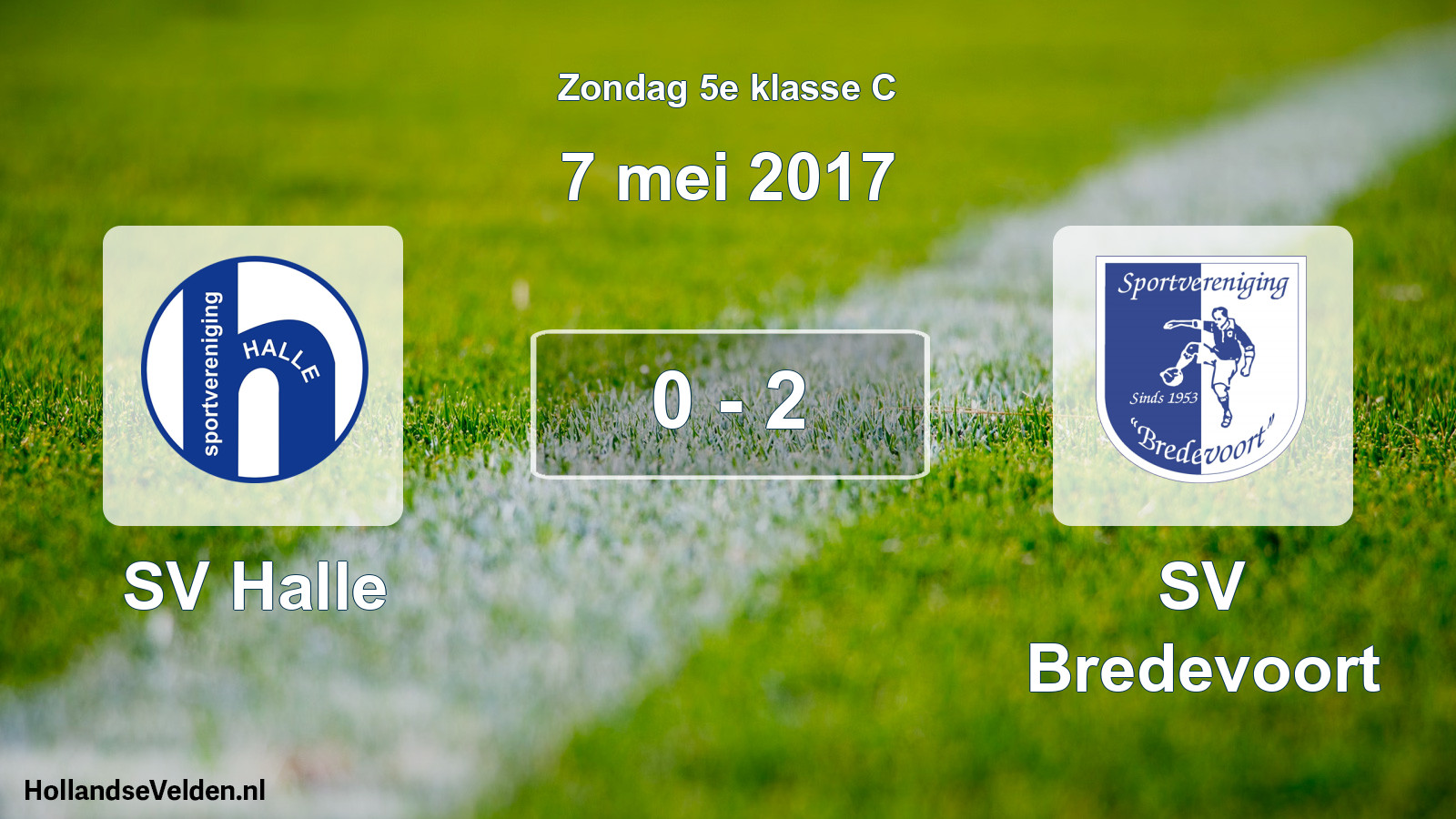 Total number of matches played: SV Halle - SV Bredevoort 0 - 2 (7 May 2017)