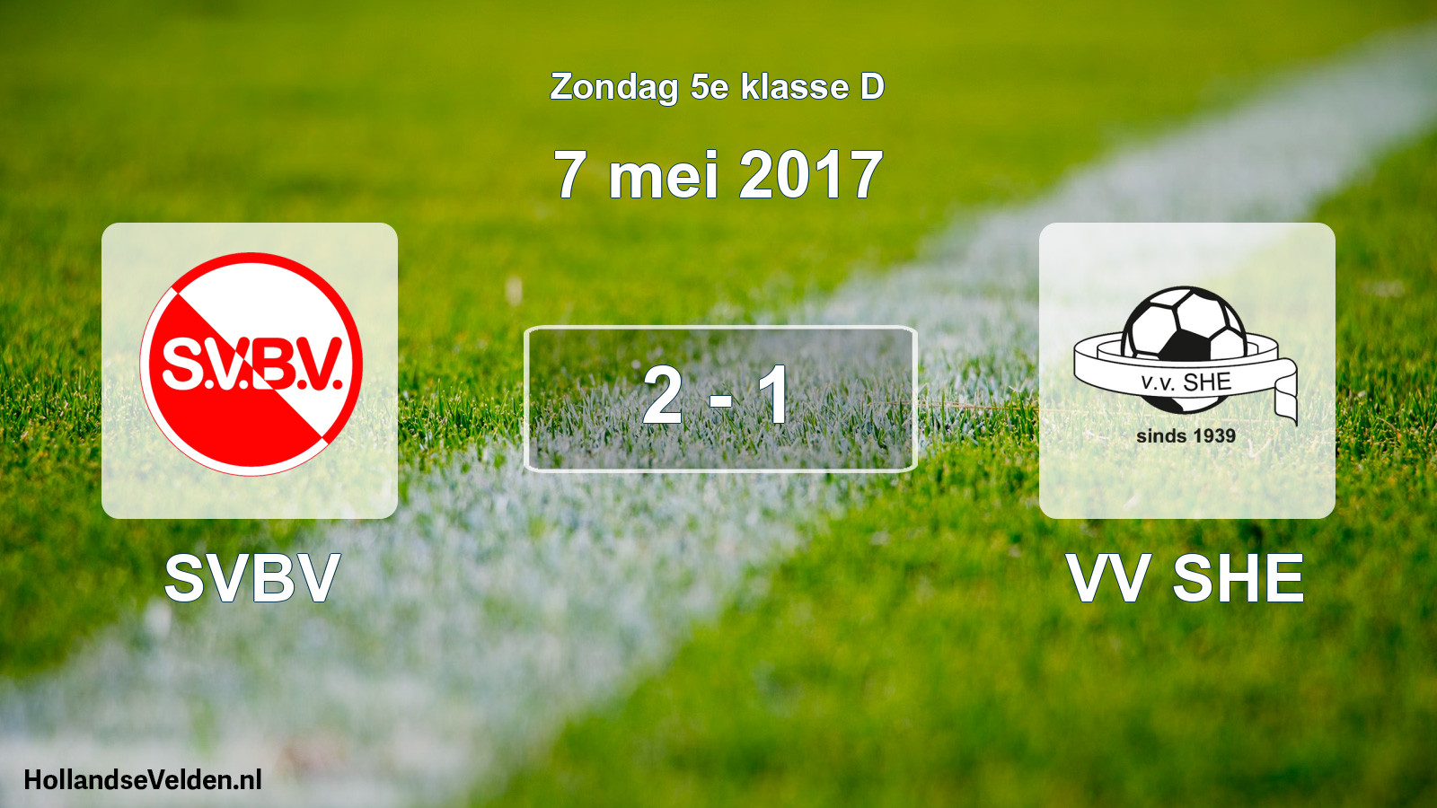 Total number of matches played: SVBV - VV SHE 2 - 1 (7 May 2017)
