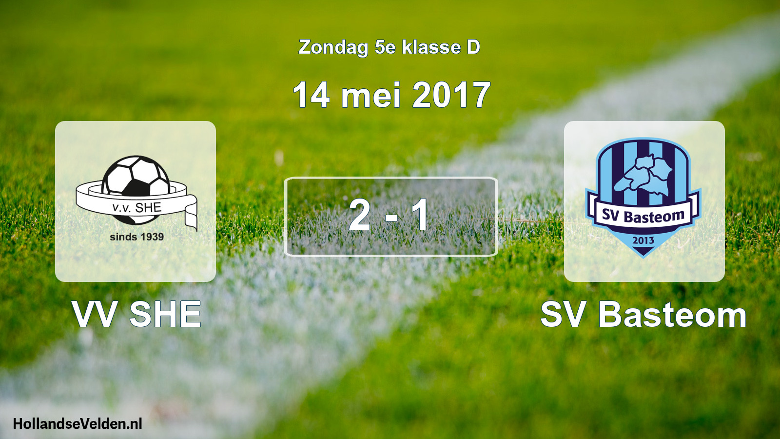 Total number of matches played: VV SHE - SV Basteom 2 - 1 (14 May 2017)