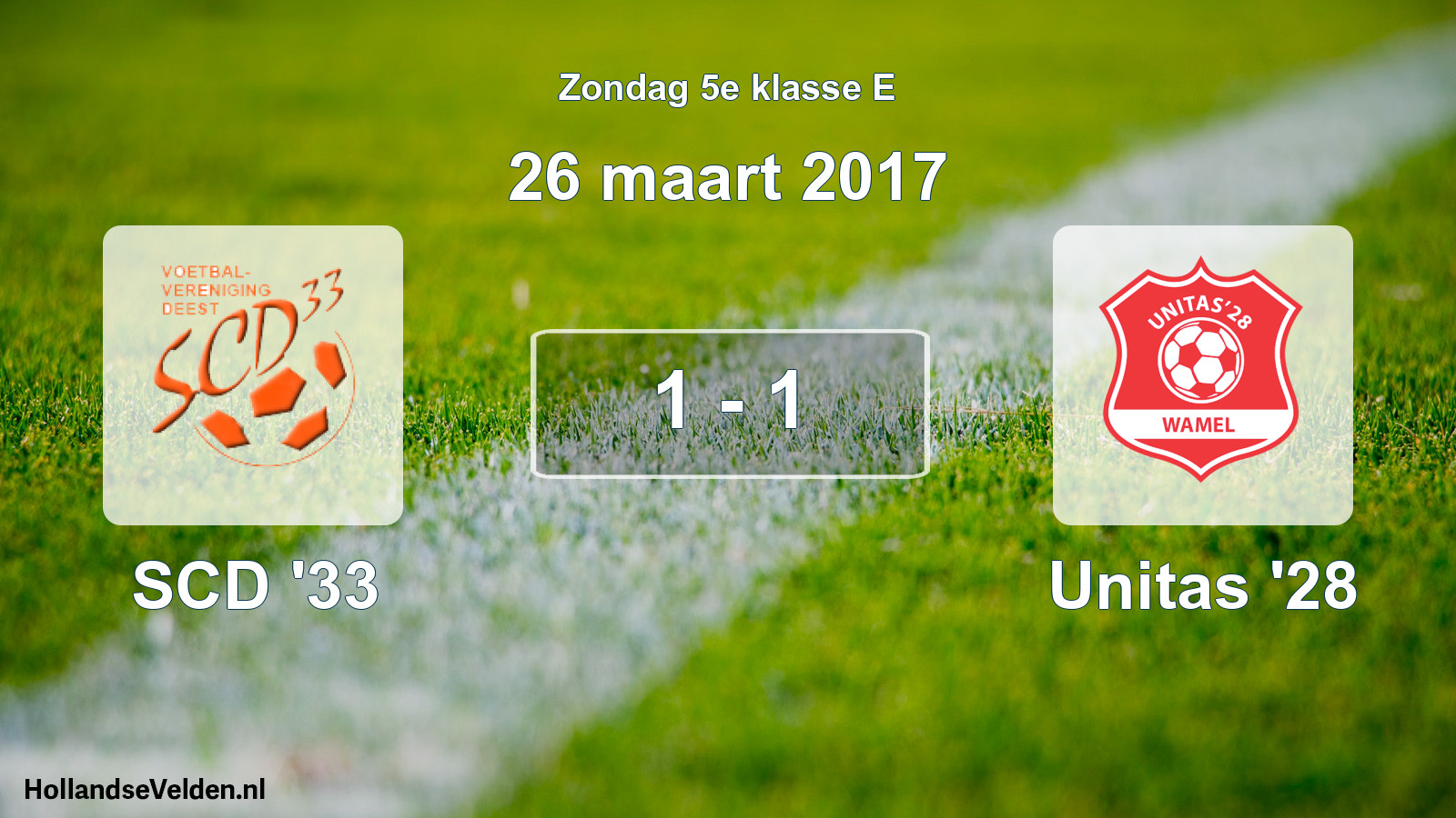 Total number of matches played: SCD '33 - Unitas '28 1 - 1 (26 March 2017)