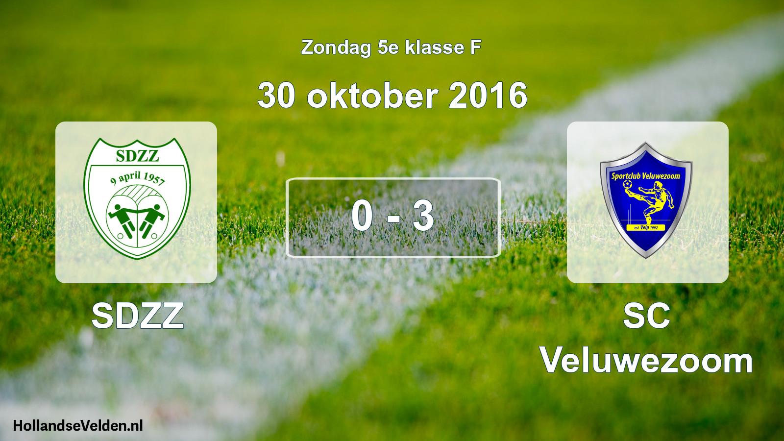 Total number of matches played: SDZZ - SC Veluwezoom 0 - 3 (30 October 2016)