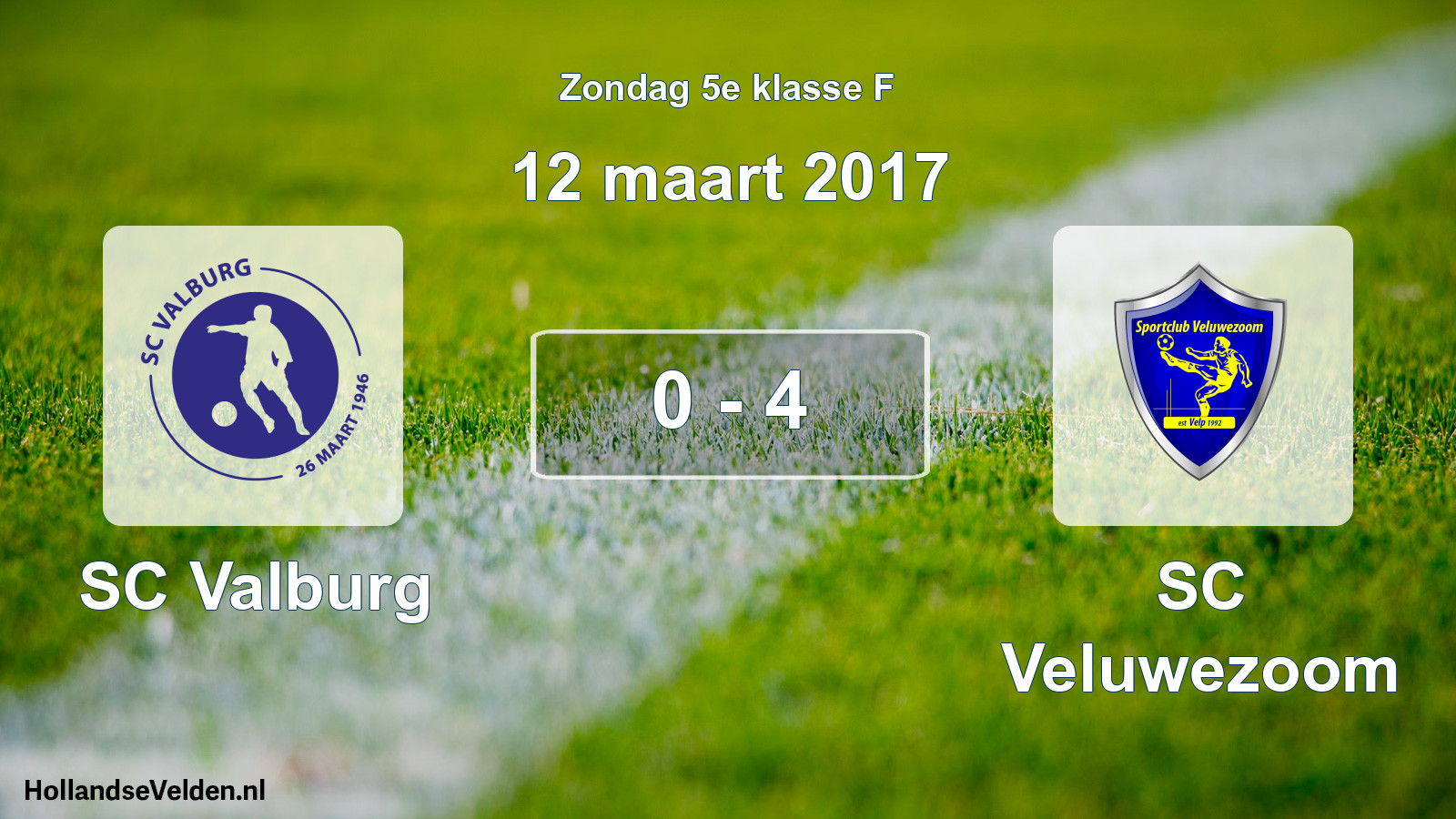 Total number of matches played: SC Valburg - SC Veluwezoom 0 - 4 (12 March 2017)