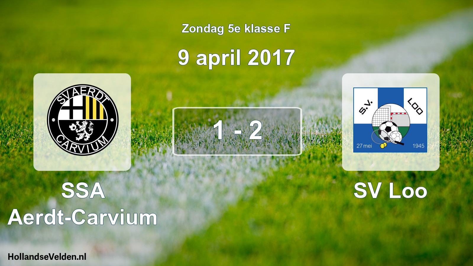 Total number of matches played: SSA Aerdt-Carvium - SV Loo 1 - 2 (9 April 2017)