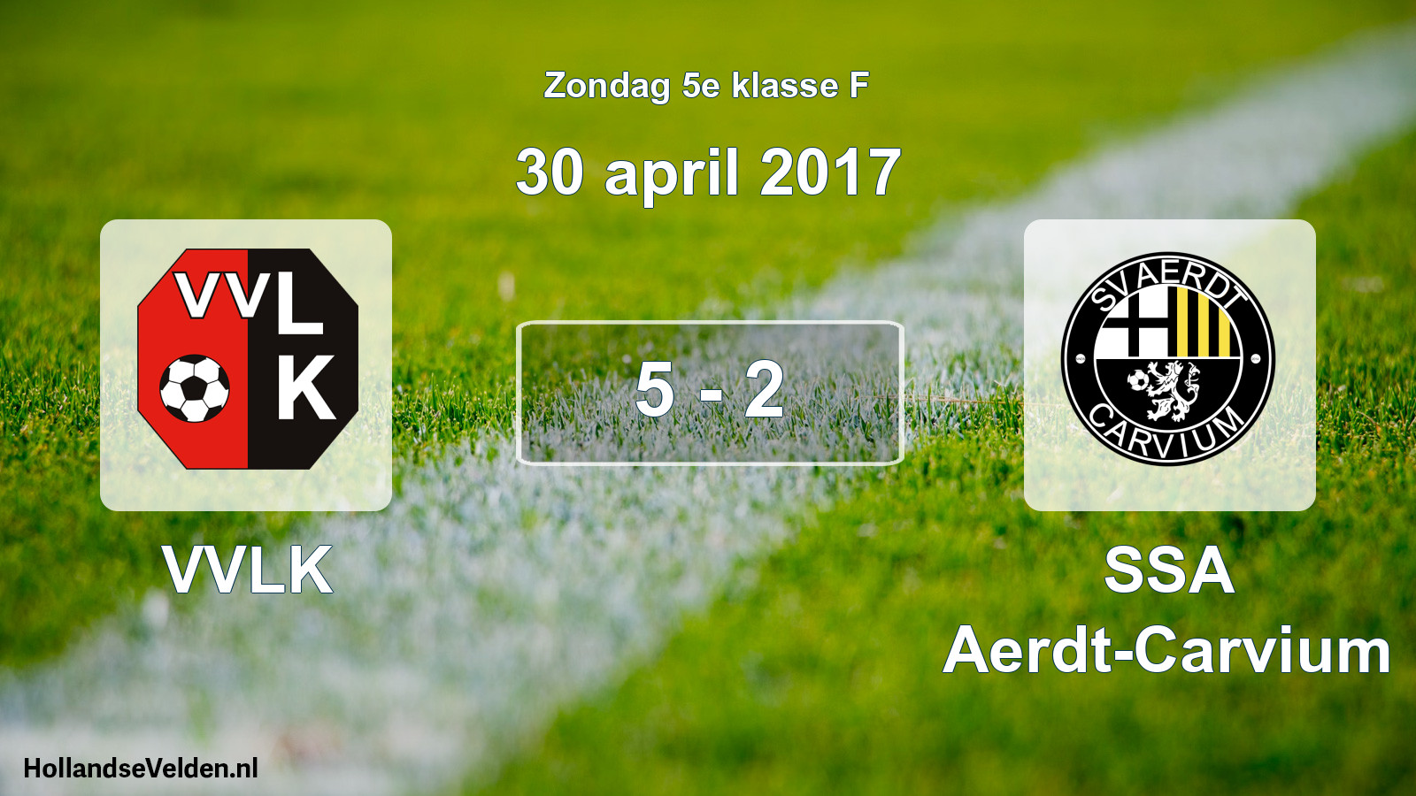 Total number of matches played: VVLK - SSA Aerdt-Carvium 5 - 2 (30 April 2017)