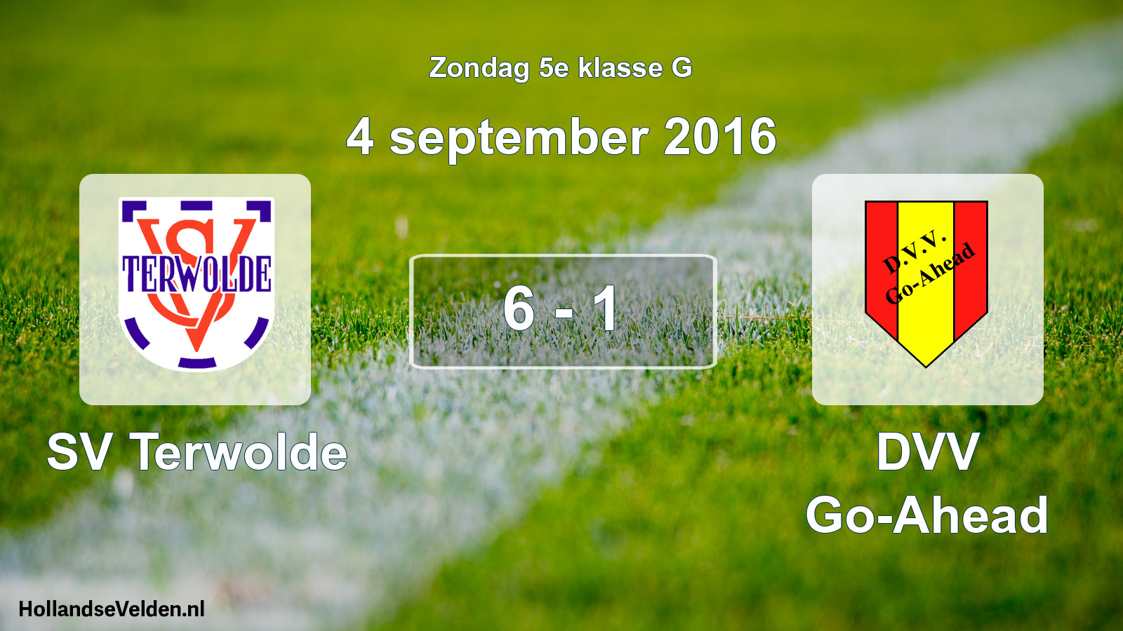 Total number of matches played: SV Terwolde - DVV Go-Ahead 6 - 1 (4 September 2016)