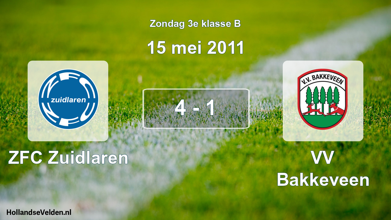Total number of matches played: ZFC Zuidlaren - VV Bakkeveen 4 - 1 (15 May 2011)