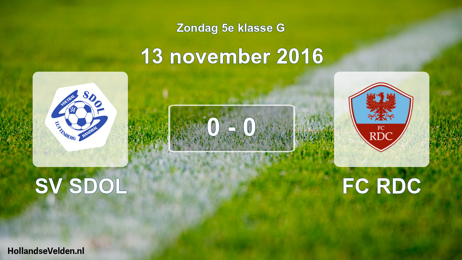 Total number of matches played: SV SDOL - FC RDC 0 - 0 (13 November 2016)